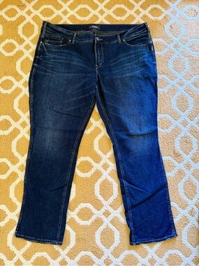 Silver Jeans Dark Blue Straight Leg Denim